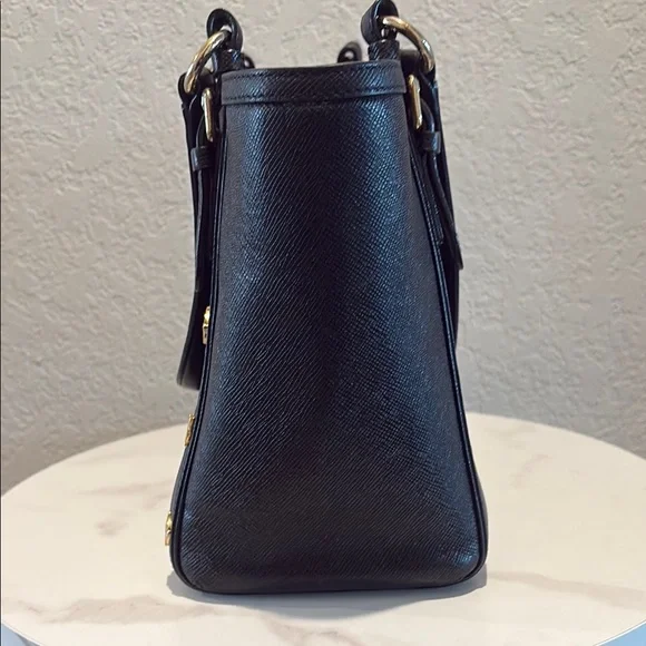 MCM Black Zip Tote with Gold Studs - Picture 4 of 13